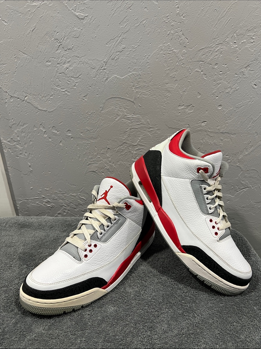 🔥🏀 NIKE‎ Air Jordan 3 Retro 'Fire Red' 2013 Basketball Shoes Men Size 12 - EUC